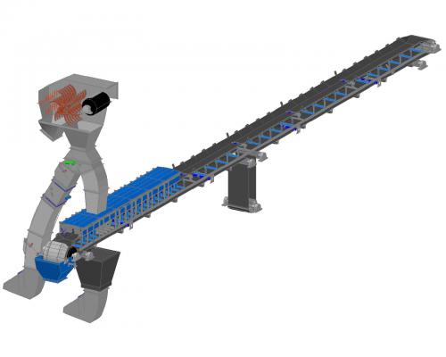 曲線落料管（溜槽）